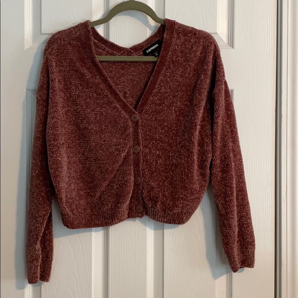 Express Chenille Crop Sweater - Size XS